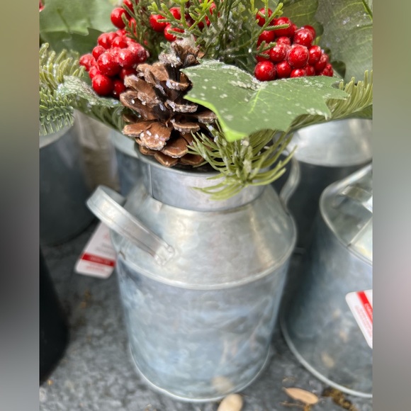 Holiday Metal Milk Can Christmas Arrangement Poshmark